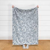 Toile Iris Flowers | Navy + White