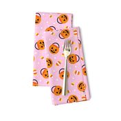 halloween pumpkin candy buckets - trick or treat jack o lantern, candy corn, halloween candy - pink - LAD20