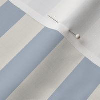 Soft Blue and Cream 1" horizontal stripe