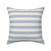 Soft Blue and Cream 1" horizontal stripe