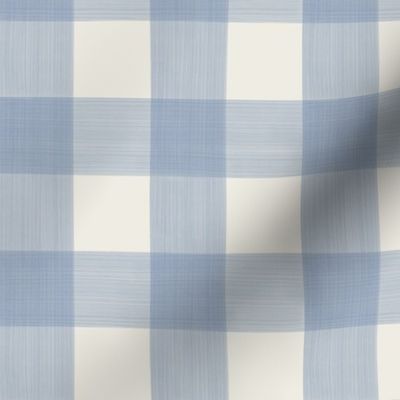 1.5" Buffalo Plaid Soft Blue and Cream