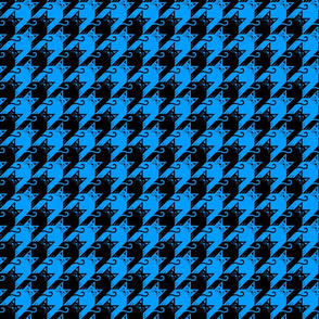 cat houndstooth black and blue
