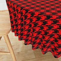 cat houndstooth black and red