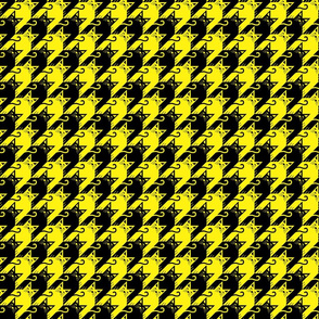 cat houndstooth black and yellow