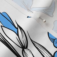 Toile Just Iris | Light Blue+Black+White