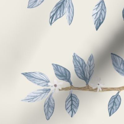  Cream Soft Blue Espalier Branch