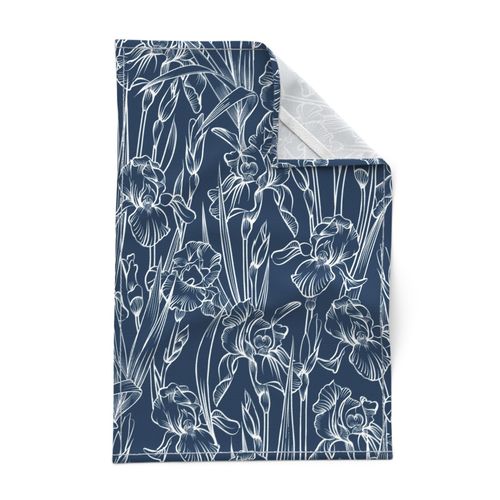 Toile Twilight Iris | Navy+White