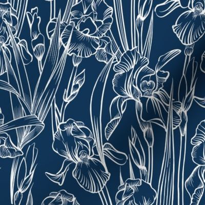 Toile Twilight Iris Small | Navy+White