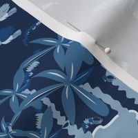 hippo and bird toile