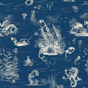 Sea Monster Fabric, Wallpaper and Home Decor | Spoonflower