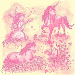 Dreamy unicorn yellow pink