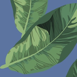 Banana Leaves on Cornflower