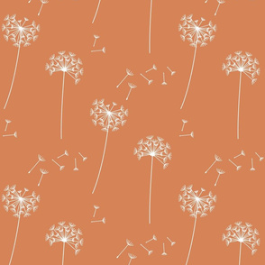 dandelions {1} terracotta reversed earthy tones