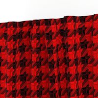 owl houndstooth black and red