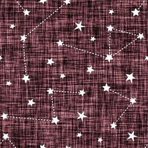 constellations in dusty rose linen