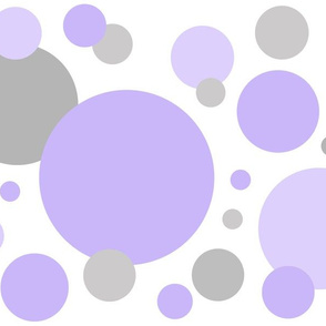 Purple Gray Polka Dot Geometric Circle 