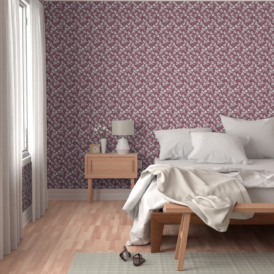 Toile Twilight Iris Small | Dusty Rose+Silvery Gray+White