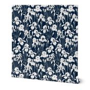 Toile Twilight Iris | Navy+Silvery Gray+White