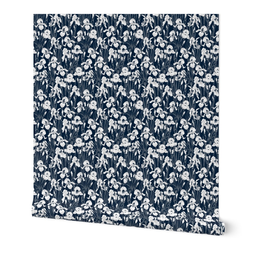 Toile Twilight Iris Small | Navy+Silvery Gray+White