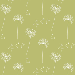 dandelions {1} green banana reversed earthy tones