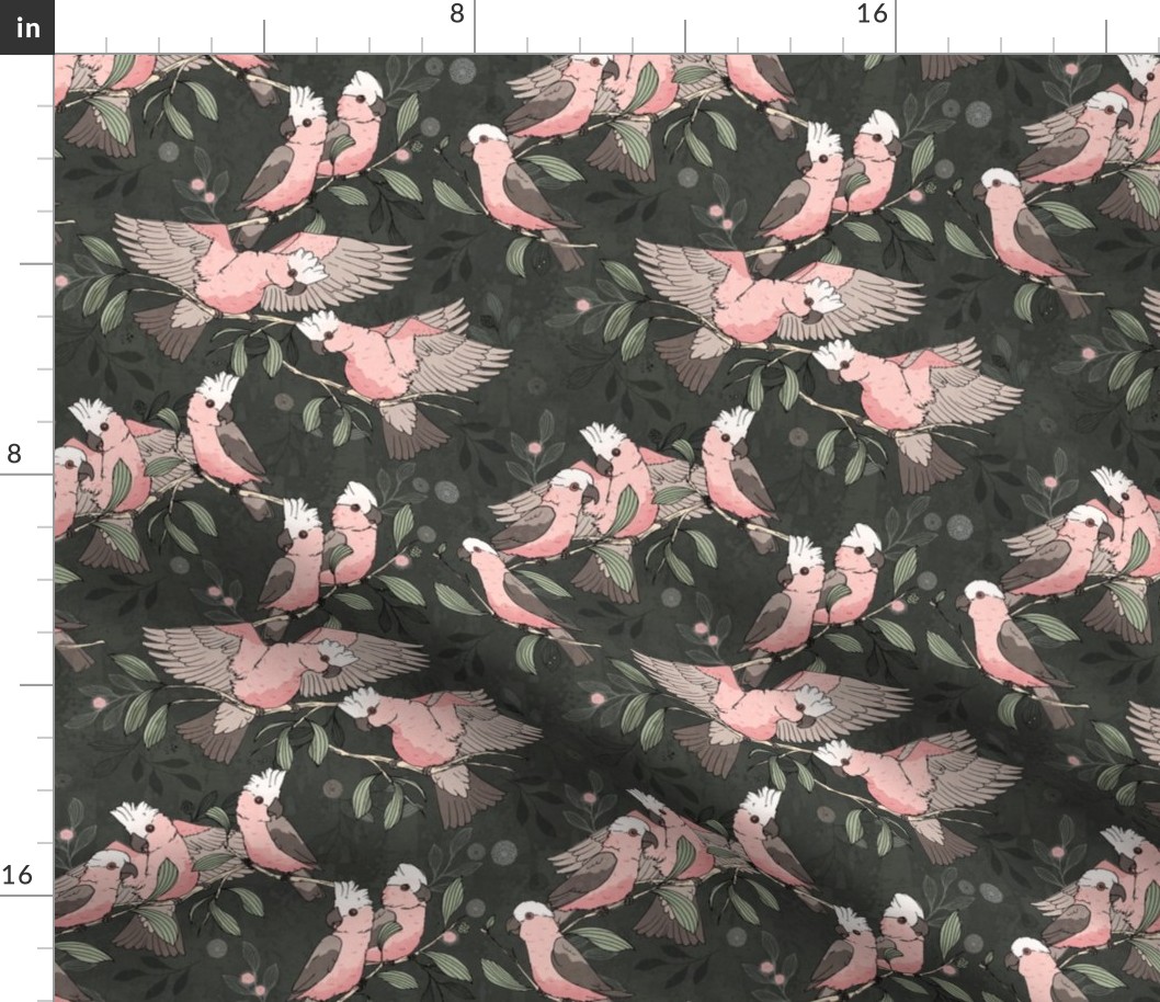 Flock of Galahs_pinkandgrey, by Rebel Challenger