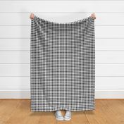 gingham black and white small