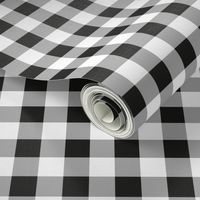 gingham black and white small