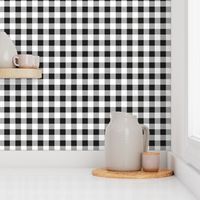 gingham black and white small