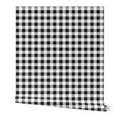 gingham black and white small