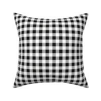 gingham black and white small