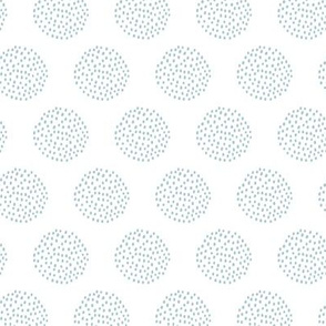 mellow dots blue on white