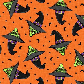 witch toss - halloween witches - orange  - LAD20 