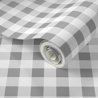 gingham gray and white small