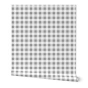 gingham gray and white small