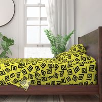 1980’s Yellow and Black Geometric Swirls