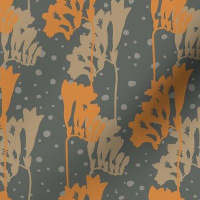 Freesia Silhouette-L-Orange & Sage