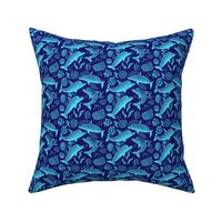 Dolphins - Bright Blue + Turquoise