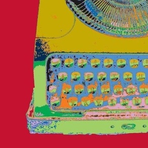Big Typewriter - Red Background