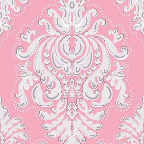 Andalusia Damask (Extra Large) in Pale Pink