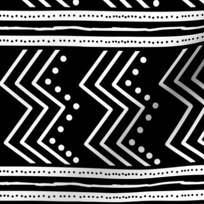 Native Zigzag-white on black