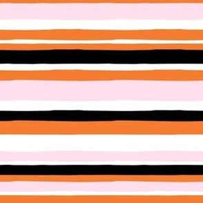 halloween stripes - black, pink, and orange - LAD20