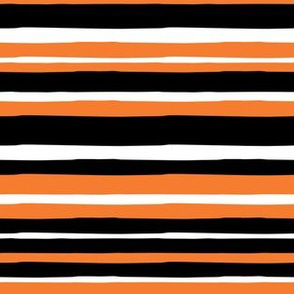 halloween stripes - black and orange - LAD20