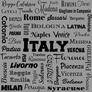 Cities in Italy, gray