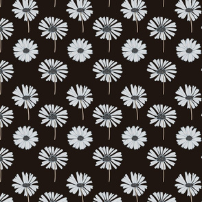 Daisy flower vector pattern illustration floral background