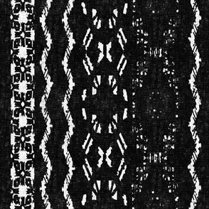 Mud Cloth 9 black and white large scale 