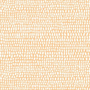Geo rectangle pattern white on tequila sunrise orange