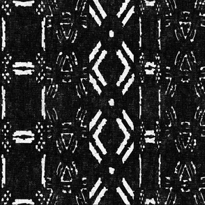 Mud Cloth 7 black and white large scale 