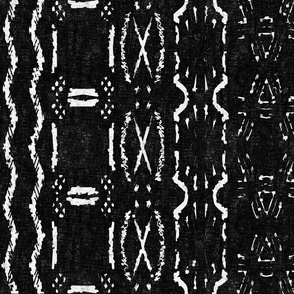 Mud Cloth 5 black and white large scale 