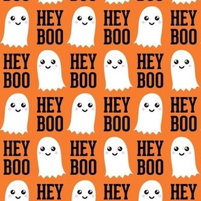 HEY BOO - ghost - cute halloween - orange - LAD20