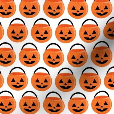 pumpkin trick-or-treat candy buckets - halloween - orange - LAD20